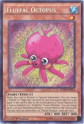 FUEN-EN014 secret rare holo FLUFFAL OCTOPUS Yu-Gi-Oh Card - NM//Mint