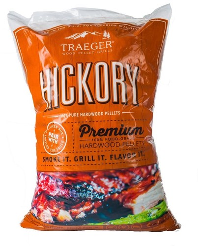 Traeger Hickory Hardwood Pellets Burning Wood Barbecue Bbq Smoking Smoker Grill