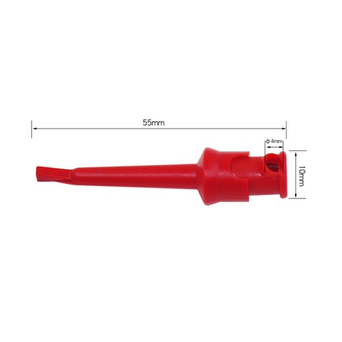 2Pcs Multimeter Electronic Test Lead Wire Test Hooks Clip Grabber Black+Red
