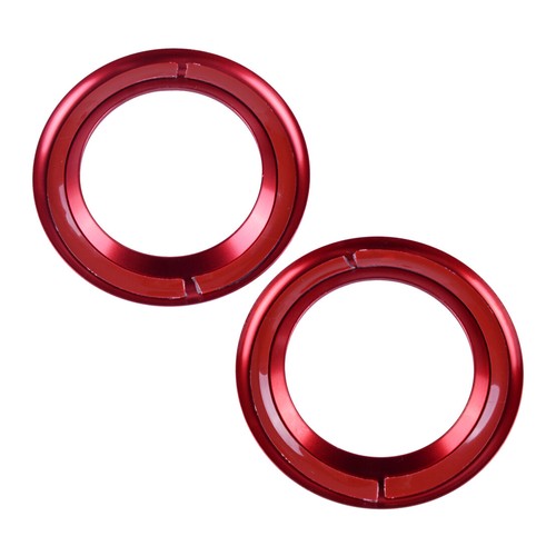 2pc Car Red Front Door Stereo Speaker Trim Cover Ring Fit For Honda Civic 16-19