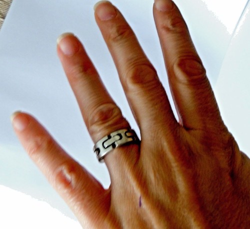 925 STERLING SILVER CHAIN BAND RING size N
