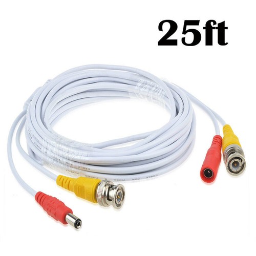 Fite ON 25ft BNC Video Power Cable Wire Cord Lead for EZVIZ 1080P HD BNC systems
