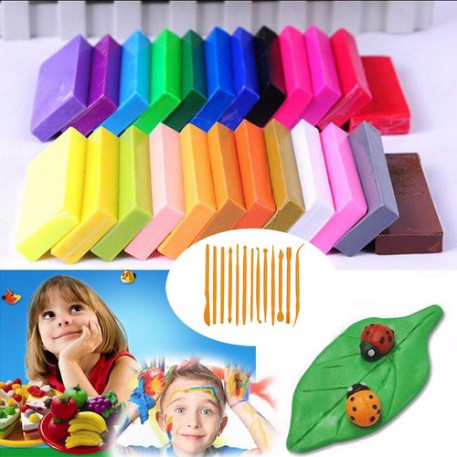 36 Mixed Colors Set Oven Bake Fimo Polymer Soft Clay Modelling Moulding DIY 32