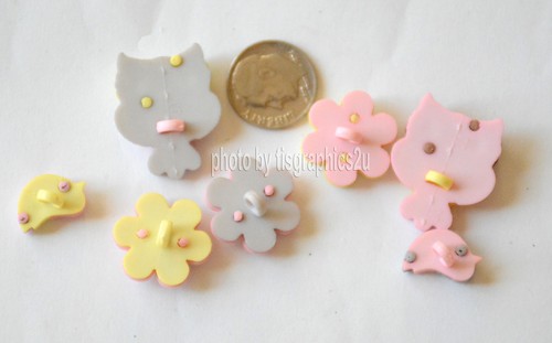 Whooo Loves You Owl ~ Flowers ~ Birds Jesse James Shank Buttons
