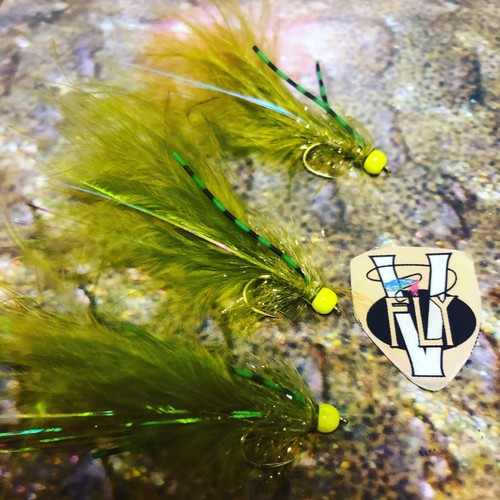 3 V Fly Size 10 Ultimate Hot Legs Flexi Olive /& Lime Damsel Trout Flies