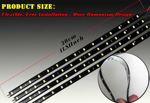 20pcs Auto 15 LED Lichtband Weiß Licht Streifen Band Flexibe Lichtleiste 30CM DA