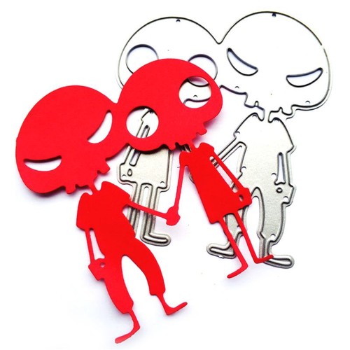 Lovers Skull Metal Cutting Dies Stencil DIY Scrapbooking Album Stamp Paper Craft