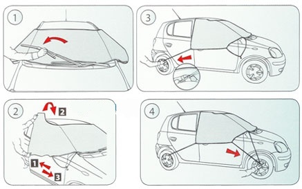 Anti frost snow ice windscreen cover protector for Peugeot 3008