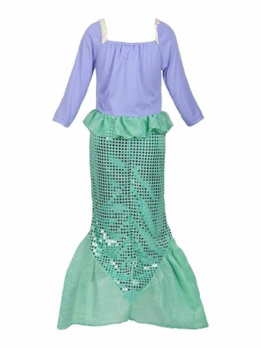 Prinzessin Little Mermaid Ariel Kostüm Outfit Kostüm Mädchen Kinder Perücke