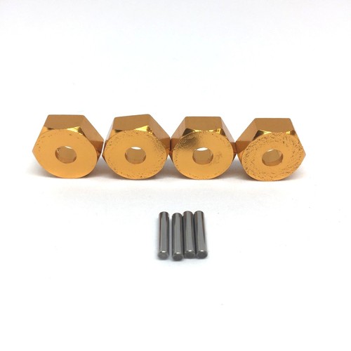 RC 1//10 Aluminium Alloy Wheel Hex 12mm Blue//Purple//Gold W//Pins Fits Tamiya HSP
