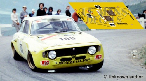 Decals Alfa Romeo Giulia GTA Targa Florio 1973 1:32 1:43 1:24 1:18 slot calcas