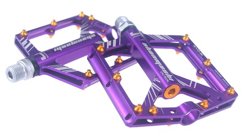Aluminum XC DH MTB Mountain Road Bike 4 Bearing Pedals flat Bicycle Pedal Purple