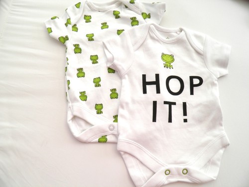2 Boys Next Baby Bodysuit Cotton Vests Choice of designs Up to 1 Month 4.5kg10lb