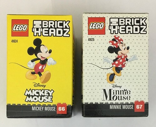 LEGO Disney BrickHeadz Mickey /& Minnie Mouse set of 2 sealed 41624 41625 #66 #67