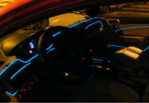 Car 12V 2 Meter Embedded Car Interior Neon Adjust Atmosphere Lights EL Wire Blue