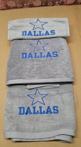 Dallas Cowboys Football Bath Towel Set Personalized Sports Team Towel Sets