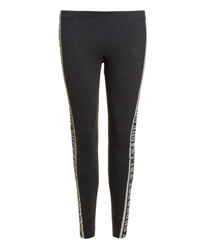 New Womens Superdry Factory Second Tri League Graphic Leggings Charcoal Marl