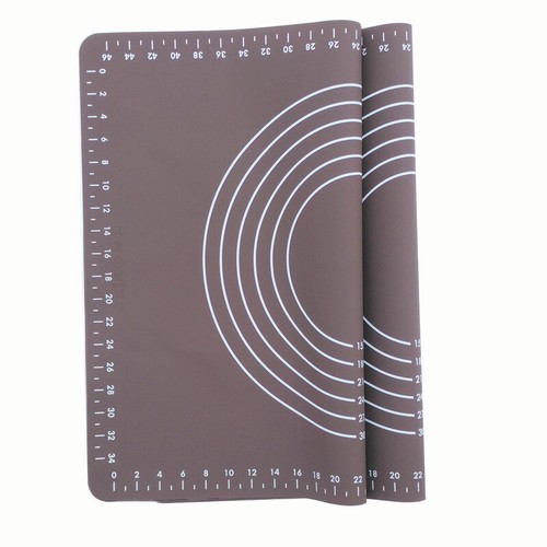 Silicone Baking Cake Dough Fondant Rolling Kneading Mat Liner with Scale 50x40cm