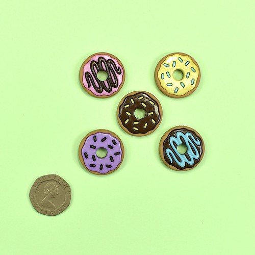 DRESS IT UP Buttons Donut Party 10404 Embellishments Flat Backed Cup Cakes Iced