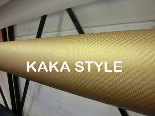300mm Fibra De Carbono De Lujo Champagne Gold Vinilo A4 200
