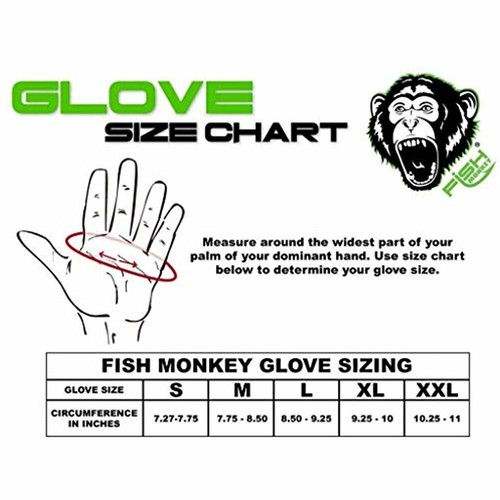 Fish Monkey UPF 50 Sun Protection Half Finger Guide Glove Sports /" Tarpon