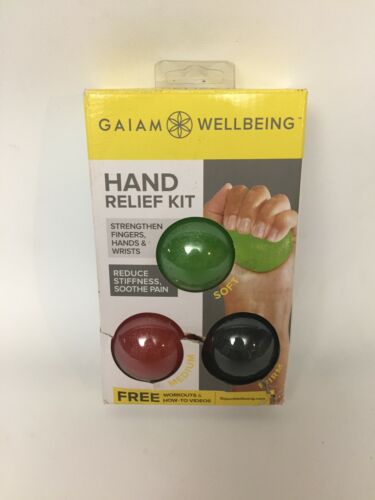 Brand New Gaiam Wellbeing Hand Relief Kit
