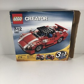 Lego Creator 5867 Incomplete 3 in 1 with box and manuals Red Car