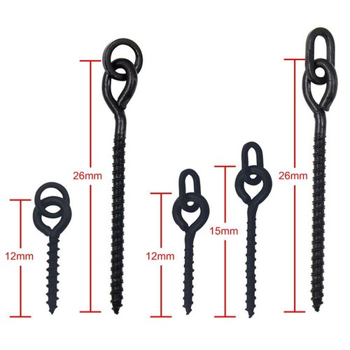 20x Boile Screw Peg w// Round//Oval Ring Swivel D-Rig Chod Rig Fishing Tackle Carp