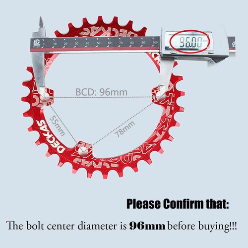 DECKAS 32//34//36//38 96S Narrow Wide MTB Bike Chainring SHIMANO M7//8//9000 Crankset