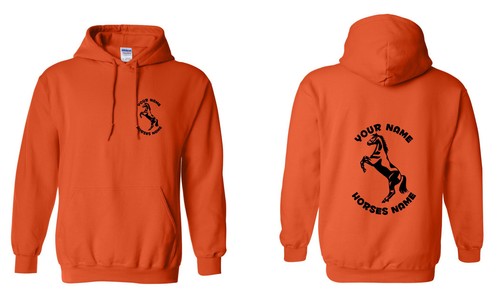 Personalised Stallion Rearing Hoody Horseriding Hoodie Horse Hooded Sweat H18