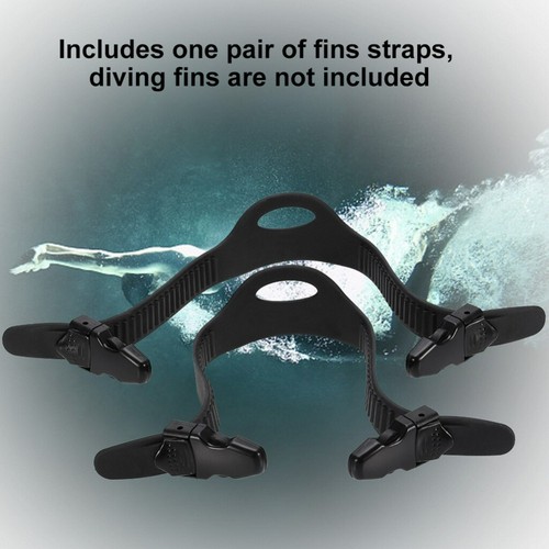 1Pair Scuba Adjustable Diving Swimming Fin Dive Straps Kit Rubber Snorkel Sub