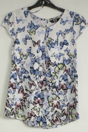 SALE Ladies cream//multi butterfly top by K/&D LONDON Retail £4.50