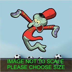 SPONGEBOB SQUAREPANTS SQUIDWARD 001 CHILDRENS BEDROOM PLAYROOM DECAL STICKER