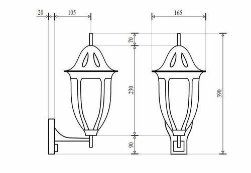 Antico LED Lampada da parete per esterno con Rilevatore di Movimento Illuminazione Esterna Lampada Esterna