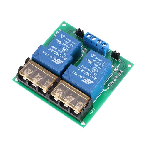 2-Channel Relay Board Module 12V 30A Optocoupler Isolation High//Low Trigger K8I5