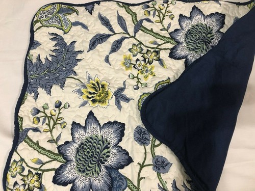 Traditions by Waverly Maldives Porcelain 3 Pc Queen Quilt Set blue yellow #38818