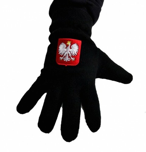 Winter Thermal Polar Rekawiczki Gloves Polska Poland Mens Warm Black Eagle Flag