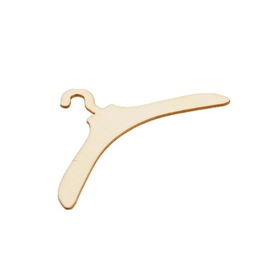 20 Pieces Doll Clothes Hangers Wooden Color for Little Girls Dolls 5 inch