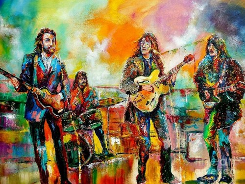 The Beatles On Stage Singing Painting Abstract Artwork Paint By Numbers Kit DIY