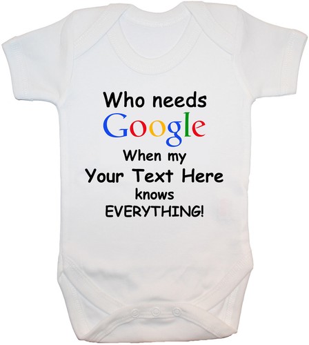 rompre body Qui a besoin de croissance de bébé personnalisé Google 0-24m t-shirt garçon fille