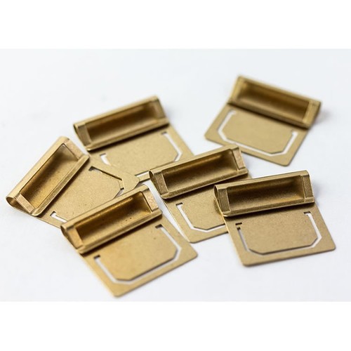 6pcs Brass Index Clamp Bookmark Label School Office Stationery Paper Clips