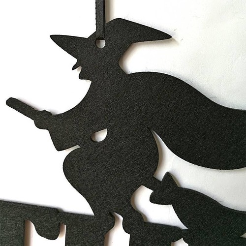 Halloween Sign The Witch Is In Non-Woven Holiday Party Hanging Door Wall Decor