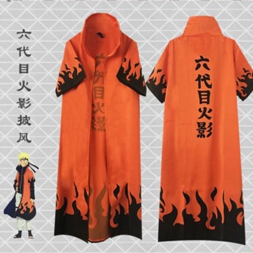 Anime Uzumaki Naruto Fourth Hokage Namikaze Minato Cosplay Costume Cape Cloak