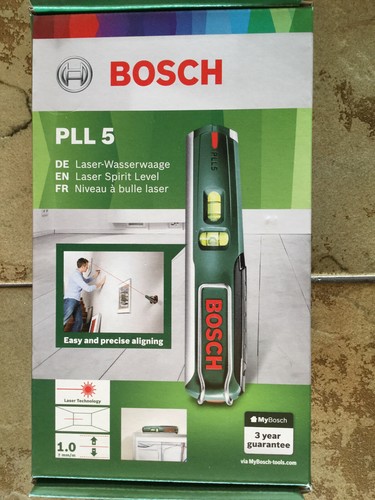 BOSCH PLL 5 Laser-Wasserwaage incl Wandhalterung