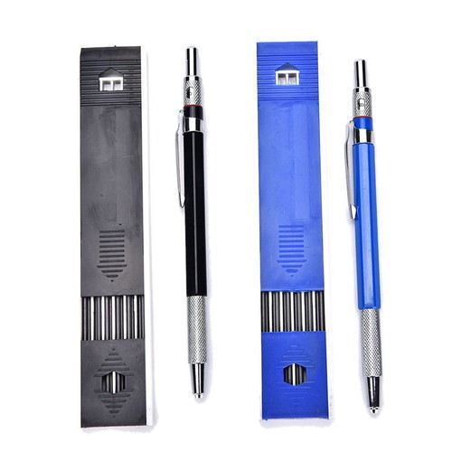 Set 2mm 2B Lead Holder Automatic Mechanical Drafting Draughting Pencil 12 Leads