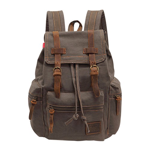 Hot Vintage Men/'s Canvas Shoulder Bag Military Satchel Travel Backpack Rucksack