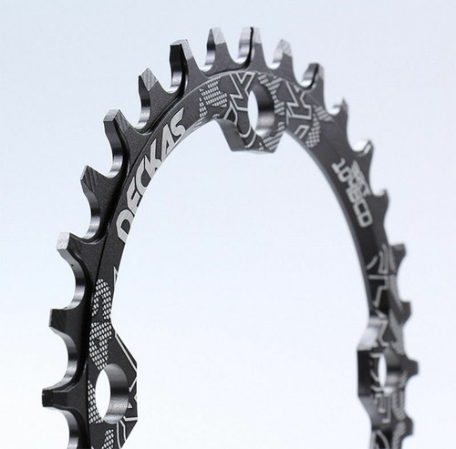 DECKAS MTB Bike Narrow Wide Round Oval Chainring BCD104mm 32T~52T With 4pc Bolts