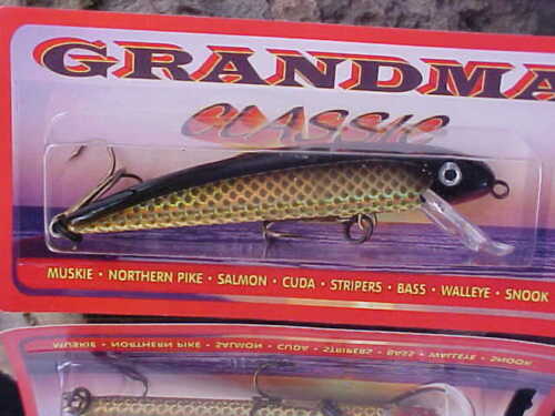 4 1//2/" Grandma Classic Crankbait for Walleye//Pike//Bass in PRISM GOLD//BLK G4P-33