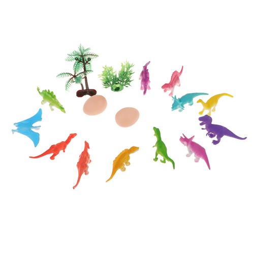 12 Stück Kunststoff sortierte Dinosaurier Figuren Mini Dinosaurier Set