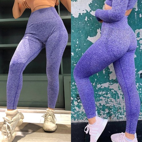 Women High Waist Seamless Yoga Pants Anti Cellulite Compression Jogging Legging